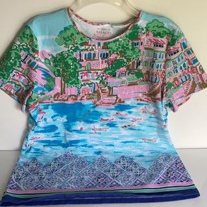 Talbots Summer Scene Cruise-wear Stretch Tee